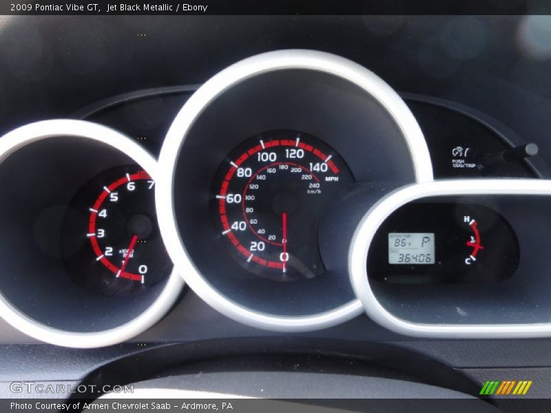 Jet Black Metallic / Ebony 2009 Pontiac Vibe GT