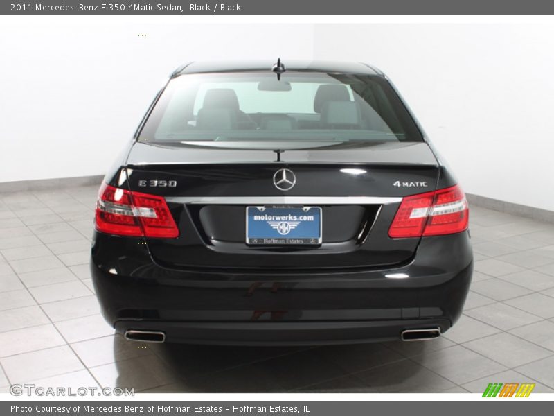 Black / Black 2011 Mercedes-Benz E 350 4Matic Sedan