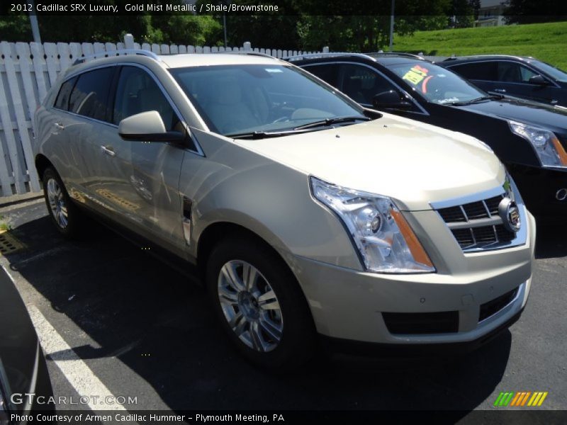 Gold Mist Metallic / Shale/Brownstone 2012 Cadillac SRX Luxury