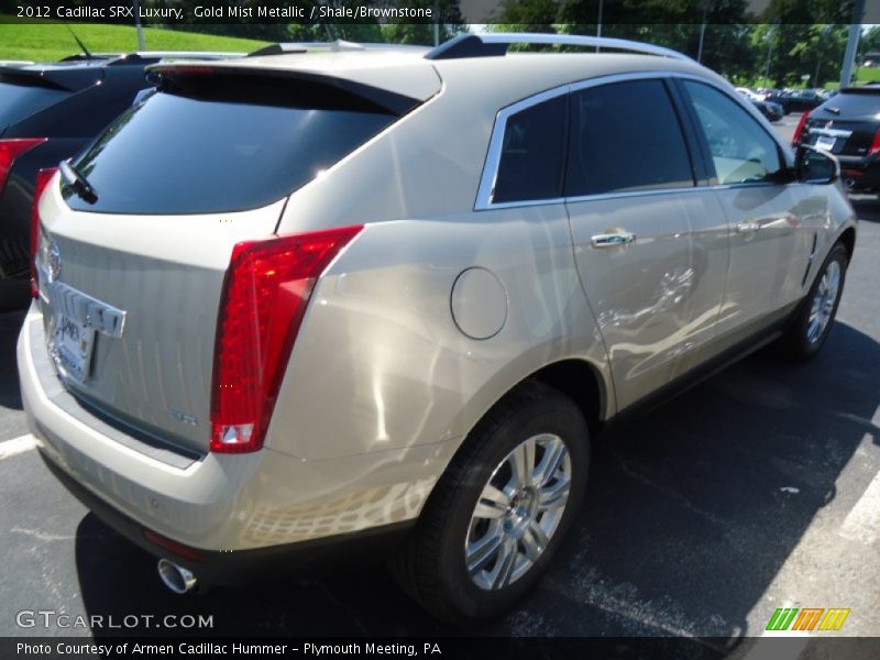 Gold Mist Metallic / Shale/Brownstone 2012 Cadillac SRX Luxury