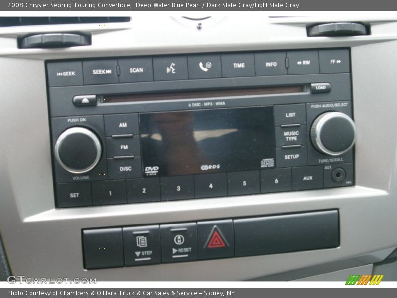 Deep Water Blue Pearl / Dark Slate Gray/Light Slate Gray 2008 Chrysler Sebring Touring Convertible
