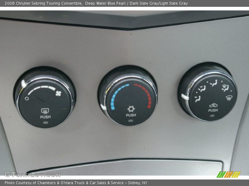 Deep Water Blue Pearl / Dark Slate Gray/Light Slate Gray 2008 Chrysler Sebring Touring Convertible