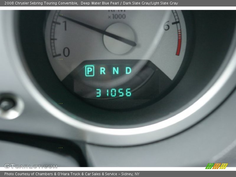 Deep Water Blue Pearl / Dark Slate Gray/Light Slate Gray 2008 Chrysler Sebring Touring Convertible