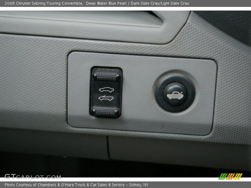 Deep Water Blue Pearl / Dark Slate Gray/Light Slate Gray 2008 Chrysler Sebring Touring Convertible