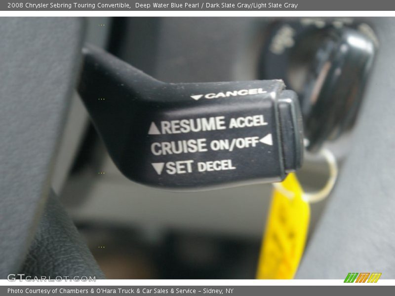 Deep Water Blue Pearl / Dark Slate Gray/Light Slate Gray 2008 Chrysler Sebring Touring Convertible
