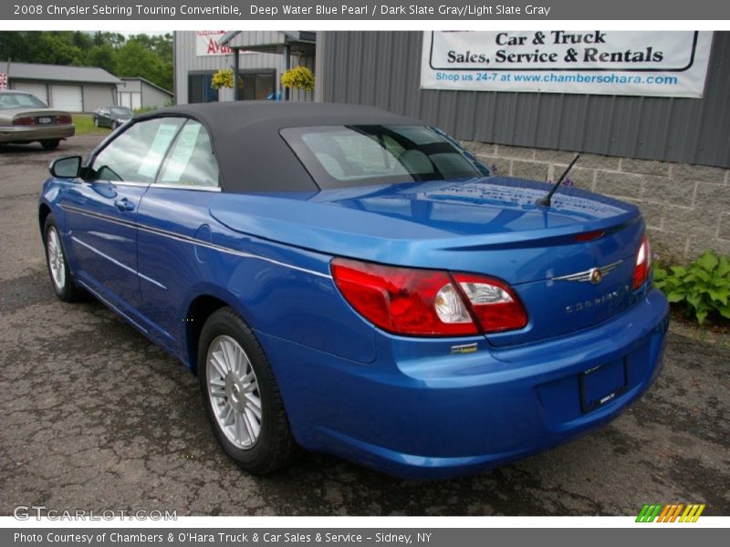 Deep Water Blue Pearl / Dark Slate Gray/Light Slate Gray 2008 Chrysler Sebring Touring Convertible