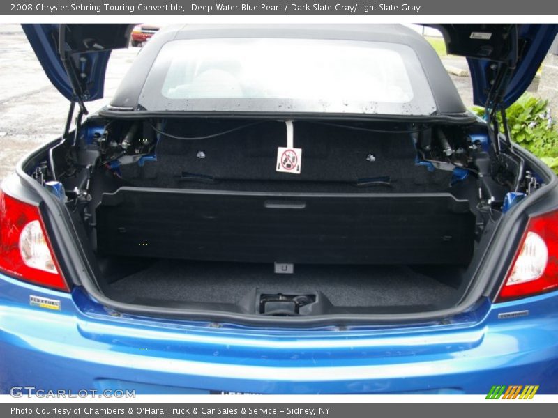Deep Water Blue Pearl / Dark Slate Gray/Light Slate Gray 2008 Chrysler Sebring Touring Convertible