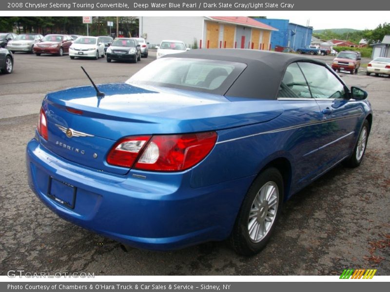 Deep Water Blue Pearl / Dark Slate Gray/Light Slate Gray 2008 Chrysler Sebring Touring Convertible