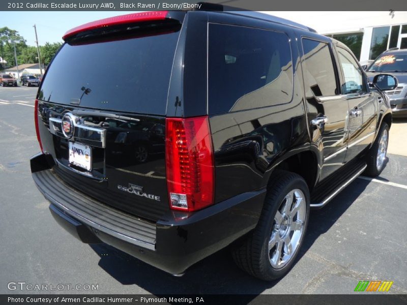 Black Raven / Ebony/Ebony 2012 Cadillac Escalade Luxury AWD