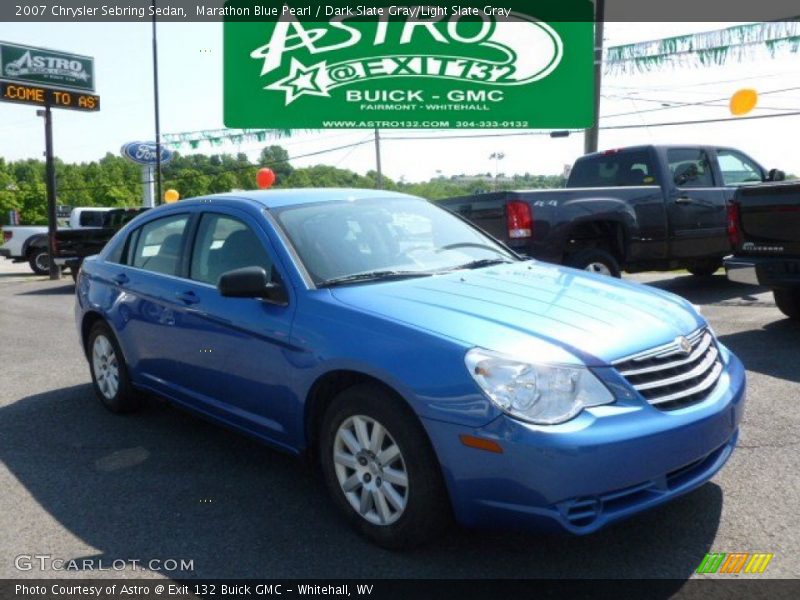 Marathon Blue Pearl / Dark Slate Gray/Light Slate Gray 2007 Chrysler Sebring Sedan