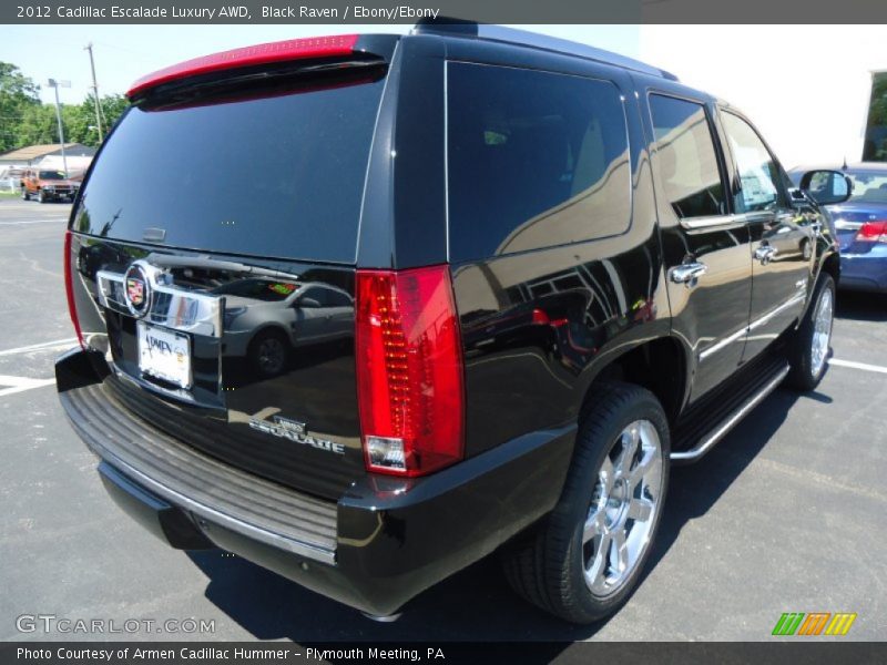 Black Raven / Ebony/Ebony 2012 Cadillac Escalade Luxury AWD