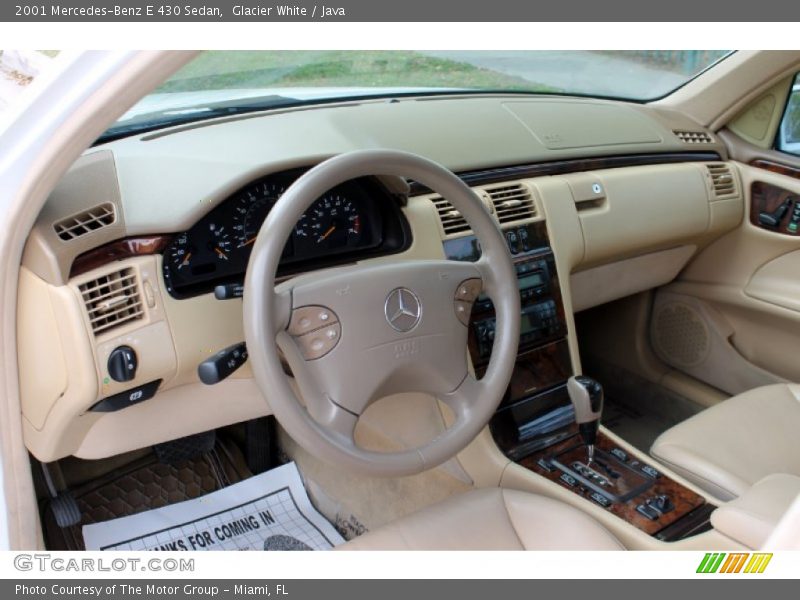 Glacier White / Java 2001 Mercedes-Benz E 430 Sedan