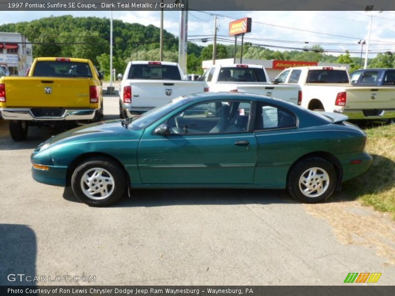 Dark Teal Metallic / Graphite 1997 Pontiac Sunfire SE Coupe