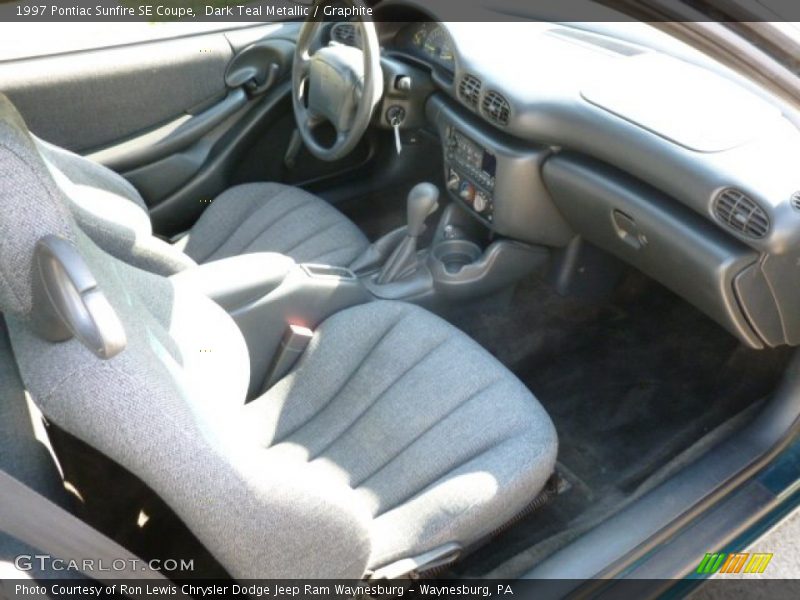 Dark Teal Metallic / Graphite 1997 Pontiac Sunfire SE Coupe
