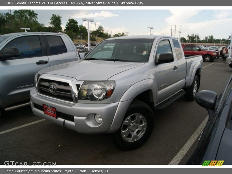 Silver Streak Mica / Graphite Gray 2009 Toyota Tacoma V6 TRD Access Cab 4x4