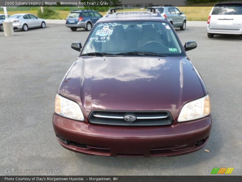 Winestone Red Pearl / Gray 2000 Subaru Legacy L Wagon