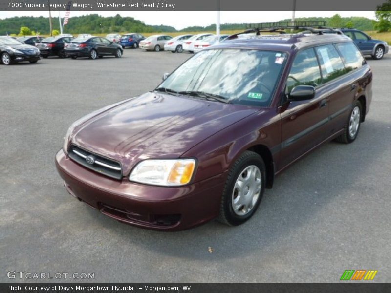 Winestone Red Pearl / Gray 2000 Subaru Legacy L Wagon