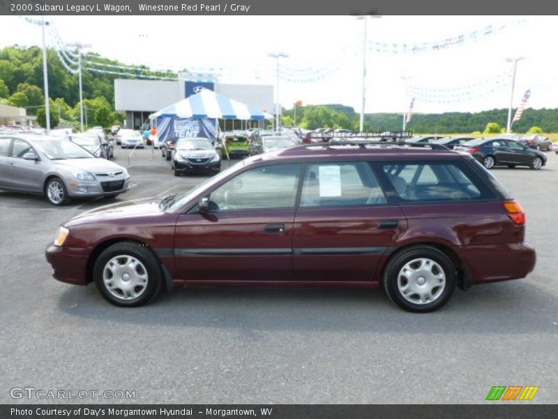 Winestone Red Pearl / Gray 2000 Subaru Legacy L Wagon