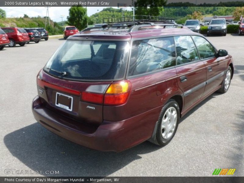 Winestone Red Pearl / Gray 2000 Subaru Legacy L Wagon