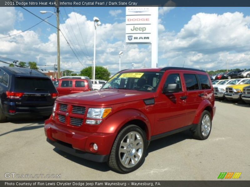 Inferno Red Crystal Pearl / Dark Slate Gray 2011 Dodge Nitro Heat 4x4