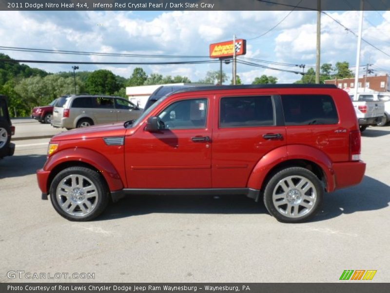 Inferno Red Crystal Pearl / Dark Slate Gray 2011 Dodge Nitro Heat 4x4