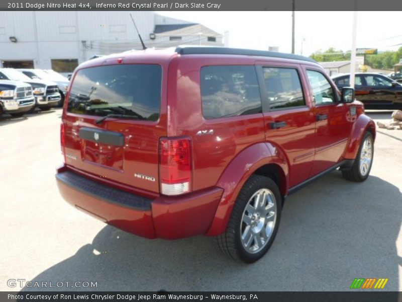 Inferno Red Crystal Pearl / Dark Slate Gray 2011 Dodge Nitro Heat 4x4