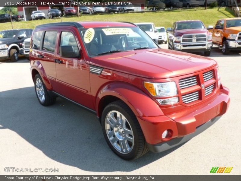 Inferno Red Crystal Pearl / Dark Slate Gray 2011 Dodge Nitro Heat 4x4
