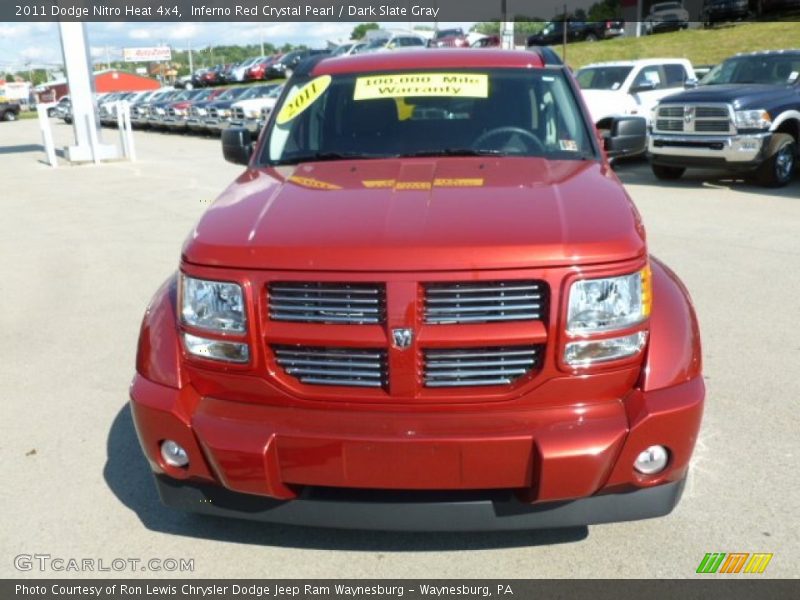Inferno Red Crystal Pearl / Dark Slate Gray 2011 Dodge Nitro Heat 4x4