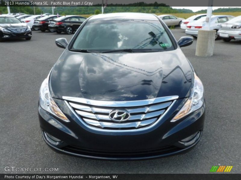 Pacific Blue Pearl / Gray 2013 Hyundai Sonata SE