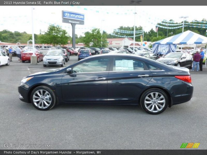 Pacific Blue Pearl / Gray 2013 Hyundai Sonata SE