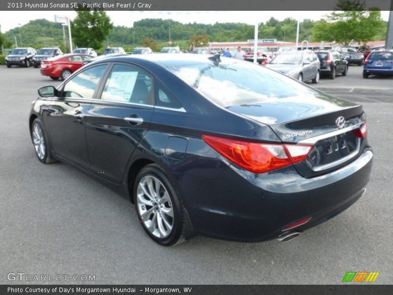 Pacific Blue Pearl / Gray 2013 Hyundai Sonata SE