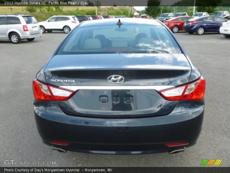 Pacific Blue Pearl / Gray 2013 Hyundai Sonata SE