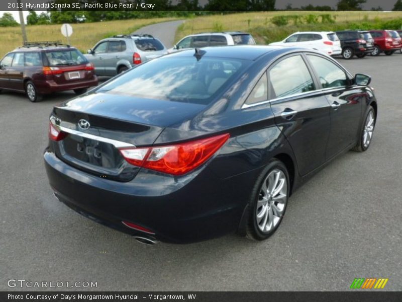 Pacific Blue Pearl / Gray 2013 Hyundai Sonata SE