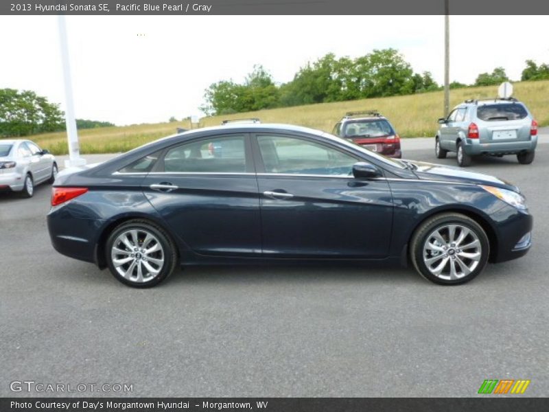 Pacific Blue Pearl / Gray 2013 Hyundai Sonata SE