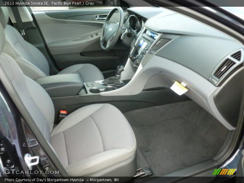Pacific Blue Pearl / Gray 2013 Hyundai Sonata SE