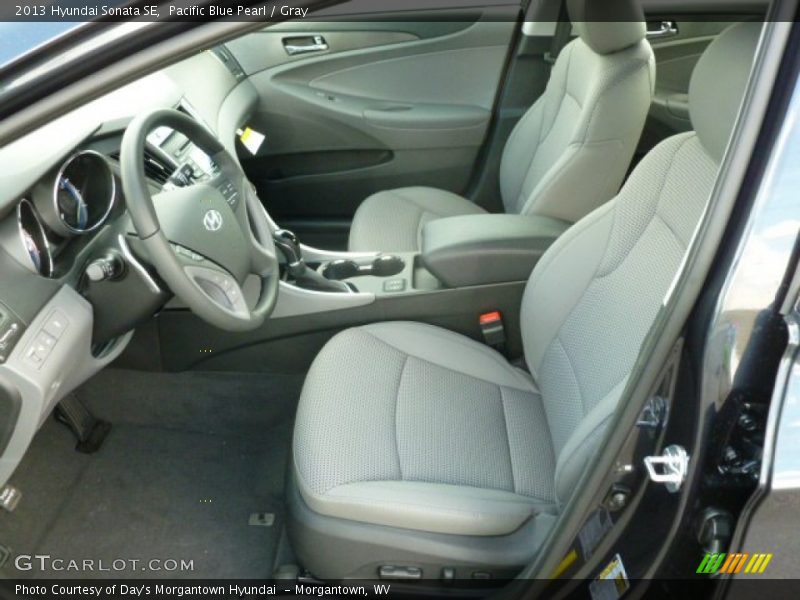 Pacific Blue Pearl / Gray 2013 Hyundai Sonata SE