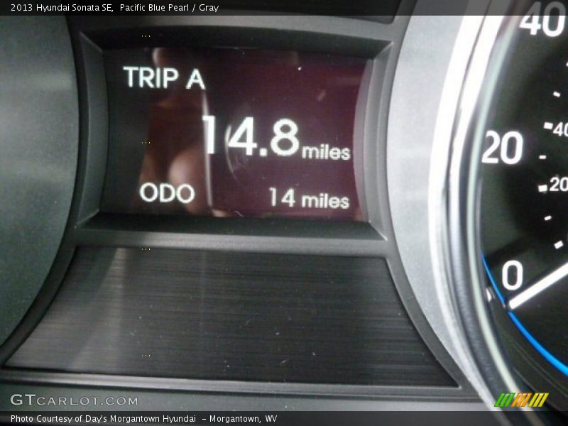 Pacific Blue Pearl / Gray 2013 Hyundai Sonata SE