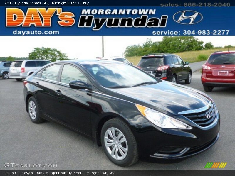 Midnight Black / Gray 2013 Hyundai Sonata GLS