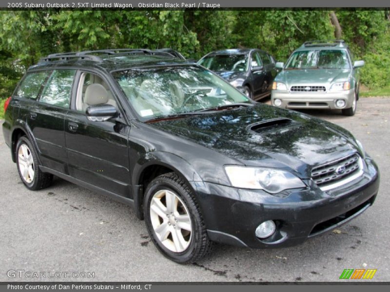 Obsidian Black Pearl / Taupe 2005 Subaru Outback 2.5XT Limited Wagon
