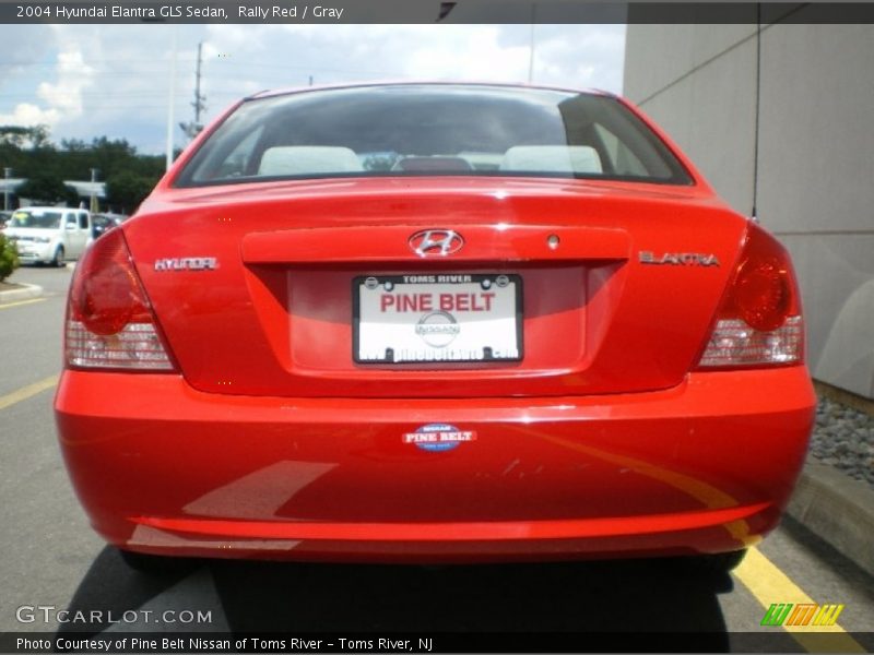 Rally Red / Gray 2004 Hyundai Elantra GLS Sedan