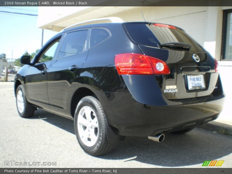 Wicked Black / Black 2009 Nissan Rogue S AWD