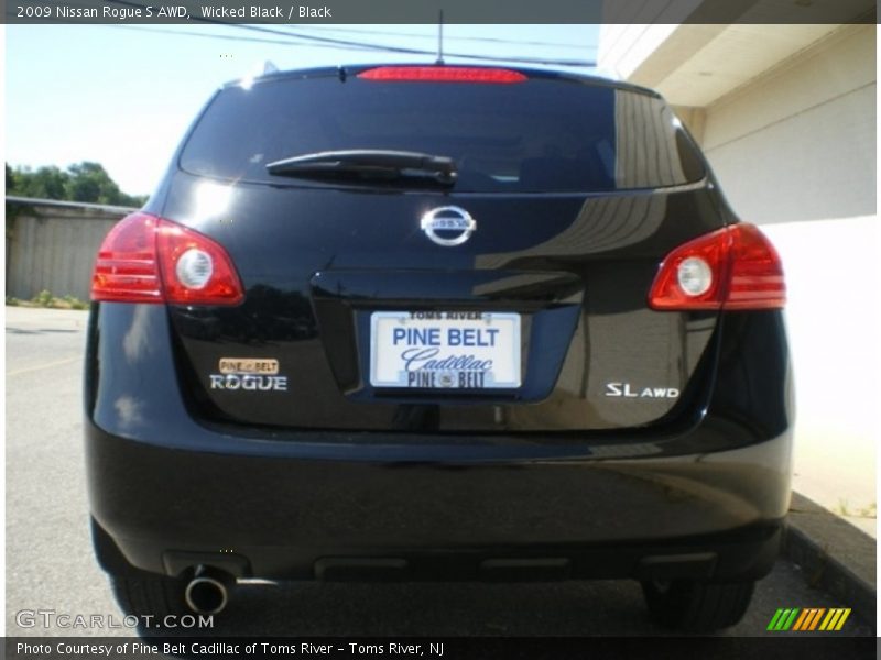 Wicked Black / Black 2009 Nissan Rogue S AWD