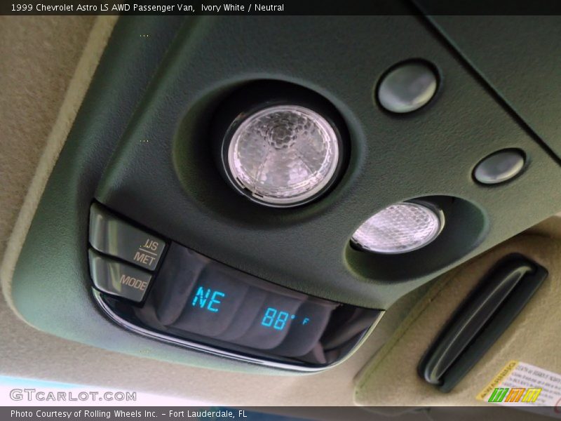 Controls of 1999 Astro LS AWD Passenger Van