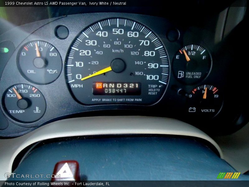  1999 Astro LS AWD Passenger Van LS AWD Passenger Van Gauges