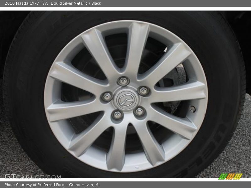 Liquid Silver Metallic / Black 2010 Mazda CX-7 i SV