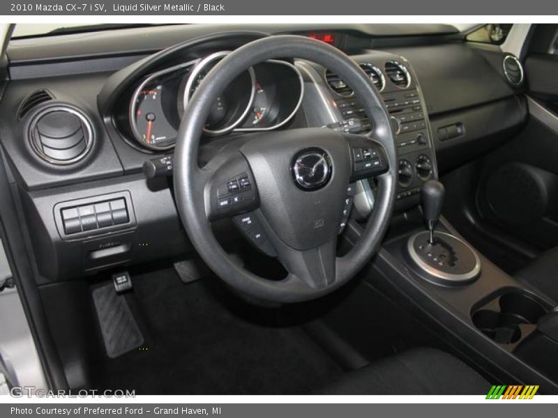 Liquid Silver Metallic / Black 2010 Mazda CX-7 i SV
