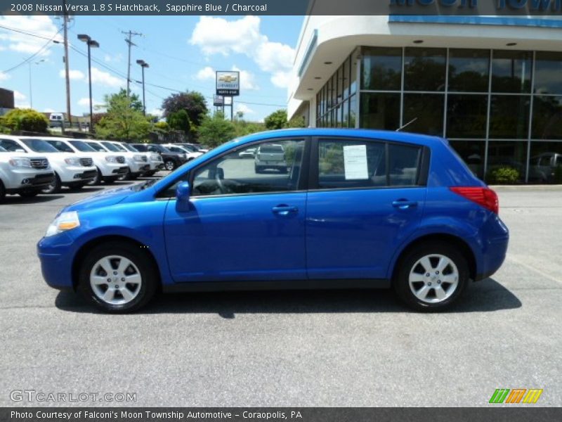 Sapphire Blue / Charcoal 2008 Nissan Versa 1.8 S Hatchback