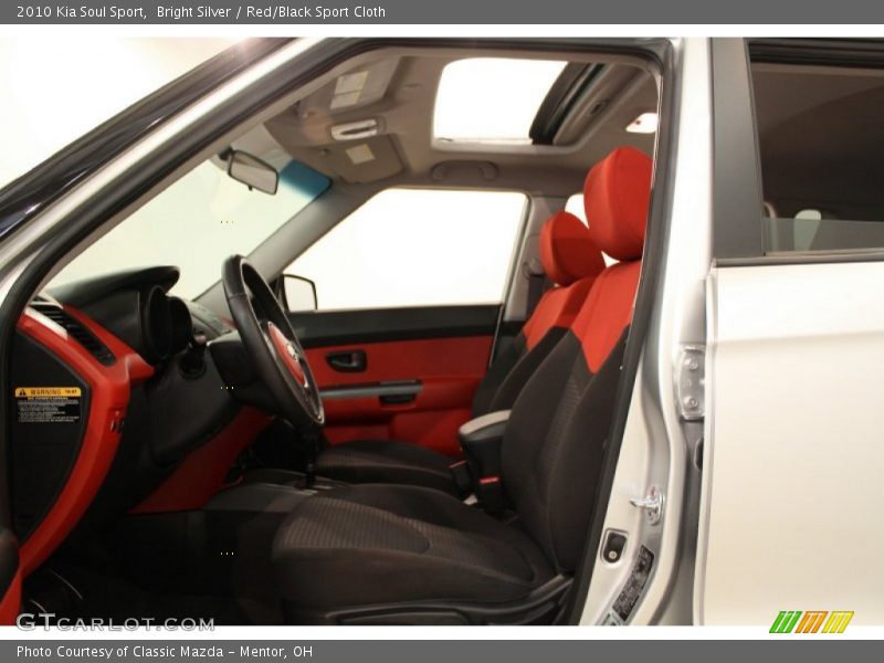 Bright Silver / Red/Black Sport Cloth 2010 Kia Soul Sport