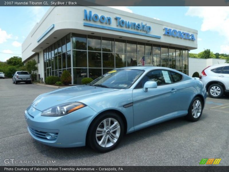 Sky Blue / Black 2007 Hyundai Tiburon GS
