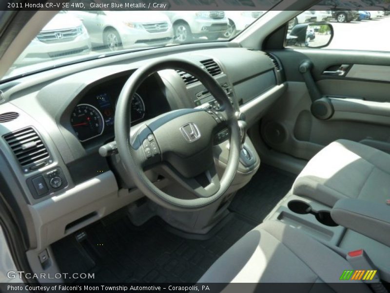 Glacier Blue Metallic / Gray 2011 Honda CR-V SE 4WD